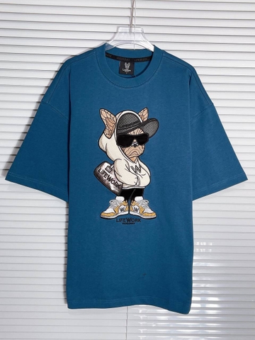 ÁO LIFEWORK DOG GLASSES DARK BLUE T-SHIRT - XANH