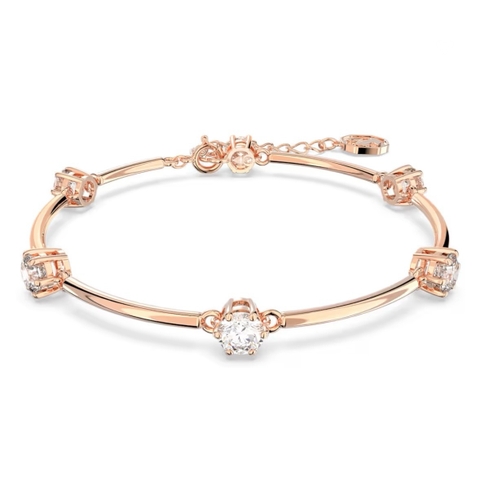 SWAROVSKI Constella bangle (Round cut, White, Rose gold-tone plated) - Vòng, lắc tay pha lê trắng - JEWELRY BRACELET