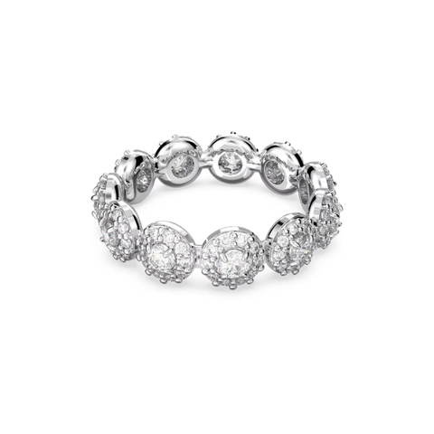 SWAROVSKI Una Angelic ring (Round cut, White, Rhodium plated) - RINGS - Nhẫn đính đá pha lê trắng - JEWELRY