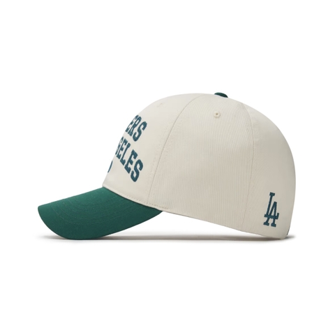 Mũ MLB Lettering color scheme unstructured ball cap Dodgers Los Angeles Green - Mũ lưỡi trai, nón kết phối màu xanh lá