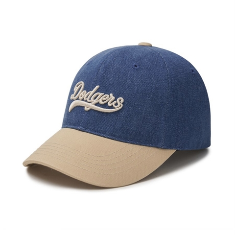 Mũ MLB Varsity Cursive Denim Color Block Unstructured Ball Cap LOS ANGELES DODGERS