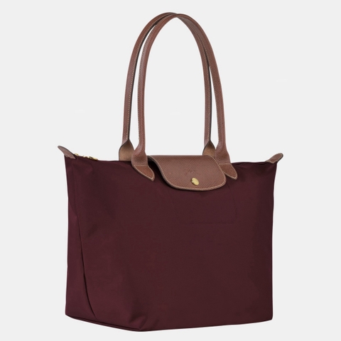 CHÍNH HÃNG - LARGE SIZE - TÚI LONGCHAMP LE PLIAGE ORIGINAL L TOTE BAG - BURGUNDY - Túi xách màu đỏ sẫm
