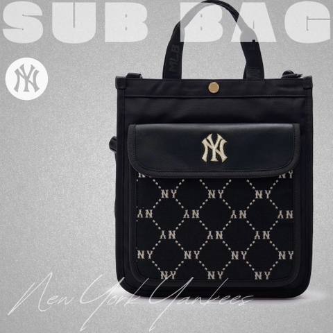 Túi MLB Korea Dia Monogram Jacquard Sub crossbody tote Bag New York Yankees Black