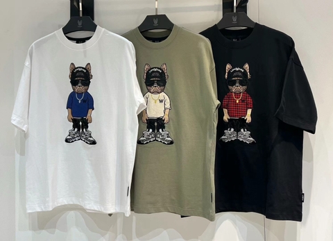 ÁO THUN LIFEWORK BULLDOG HIPHOP 2024 BLACK/WHITE/GREEN T-SHIRT