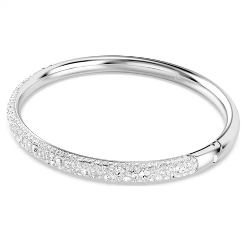 SWAROVSKI Sublima bangle (Snow pavé, White, Rhodium plated) - Vòng, lắc tay pha lê trắng - JEWELRY BRACELET