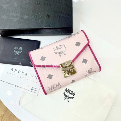 MCM ví ngắn gập viền (PINK)