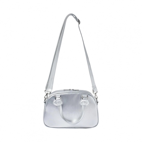 TÚI TOTE ADLV ENAMEL BOWLING GREY BẠC