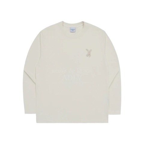 ÁO THUN ADLV FUZZY RABBIT LONGSLEEVE WHITE TRẮNG