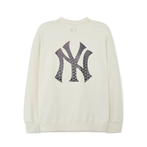 ÁO MLB SWEATSHIRT CLASSIC MONOGRAM BIG LUX OVERFIT SWEATSHIRTS NEW YORK YANKEES WHITE