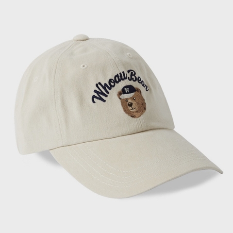 WHOAU Steve Head Patch Ball Cap Light Beige - Mũ lưỡi trai, nón kết màu be sáng