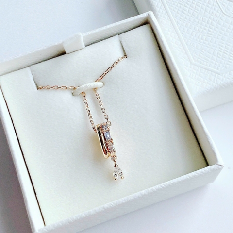 SWAROVSKI Dextera pendant (Mixed cuts, White, Gold-tone plated) - Dây cổ, chuyền, đính đá pha lê trắng - JEWELRY NECKLACE