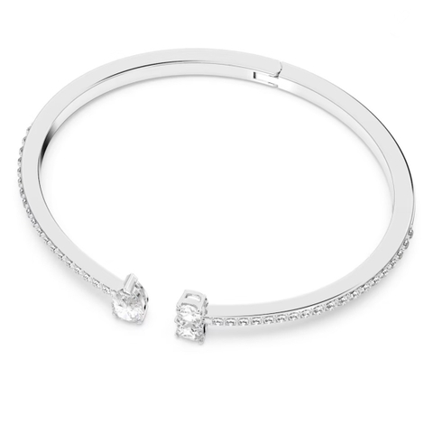 SWAROVSKI Mesmera cuff (Mixed cuts, White, Rhodium plated) - Vòng, lắc tay pha lê trắng - JEWELRY BRACELET