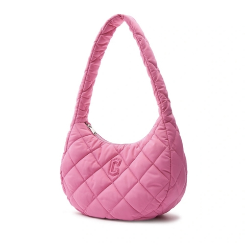 Túi MLB Quilted Hobo Bag Medium Cleveland Guardians Pink (30x22,8x11cm) - Túi xách, đeo vai màu hồng