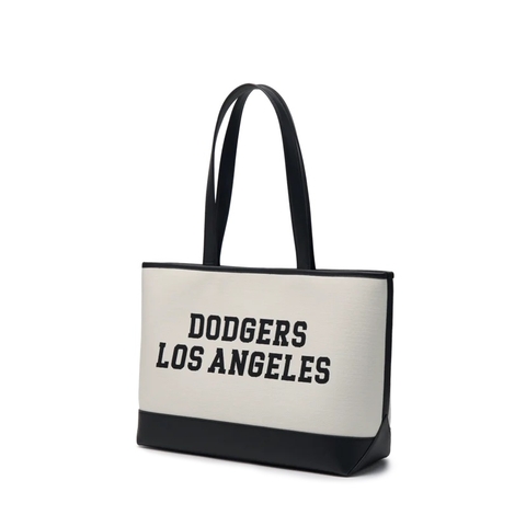 TÚI MLB Varsity Jacquard Large Shopper TOTE Bag LA Dodgers WHITE