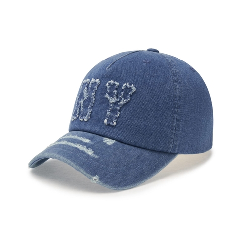 MŨ MLB BASIC MEGALOGO DENIM 5PANEL BALL CAP NEW YORK YANKEES NY BLUE - MŨ LƯỠI TRAI, NÓN KẾT MÀU XANH