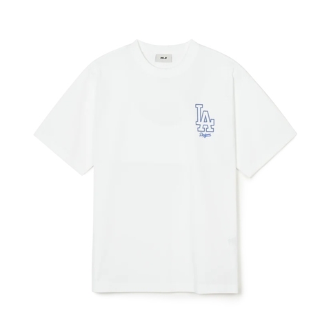 ÁO MLB Basic Mega Logo Short Sleeve WHITE T-Shirt LA