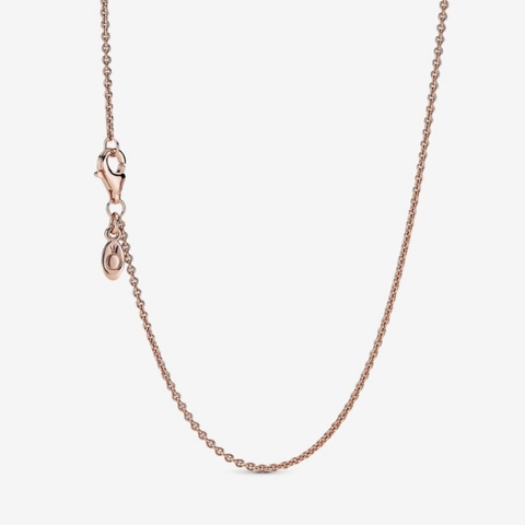 PANDORA Classic Cable Chain Necklace (Sterling Silver, 14K rose-gold plated) - Dây cổ, chuyền bạc 925, mạ vàng hồng 14k - JEWELRY NECKLACE