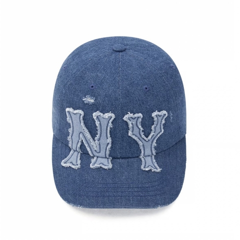 MLB Denim Coopers Unstructured Ball Cap New York Yankees NY INDIGO - Mũ lưỡi trai, nón kết màu xanh