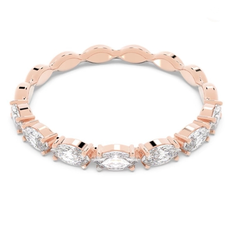 SWAROVSKI Vittore ring (Marquise cut, White, Rose gold-tone plated) - RINGS - Nhẫn pha lê cắt giọt - SWAROVSKI JEWELRY