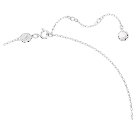 SWAROVSKI Swan pendant (Blue, White, Rhodium-plated) - Dây cổ, dây chuyền thiên nga, pha lê xanh biển - JEWELRY NECKLACE