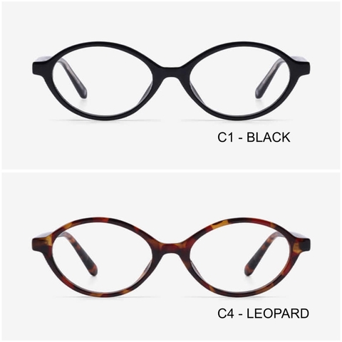 CHÍNH HÃNG - KÍNH MẮT RIETI ERICA - C1 BLACK / C4 LEOPARD - Gọng đen hoặc nâu beo đồi mồi, tròng kính trong suốt
