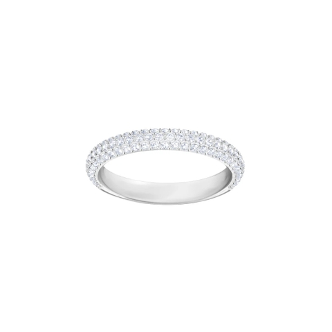 SWAROVSKI Dextera stone ring (White, Rhodium plated) - RINGS - Nhẫn tròn, pha lê trắng - JEWELRY