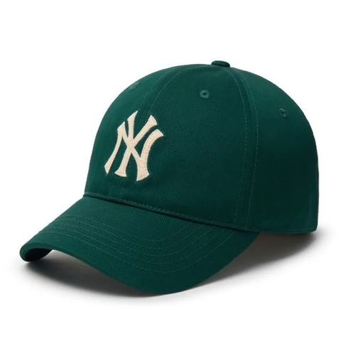Mũ MLB Big Logo New York NY Basic Dark Green Ball Cap - Mũ lưỡi trai, nón kết kiểu đơn giản màu xanh lá sẫm đậm