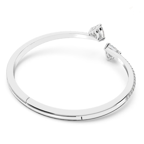 SWAROVSKI Attract Soul bangle (Heart, White, Rhodium plated) BRACELET - Vòng/lắc tay pha lê trắng - JEWELRY