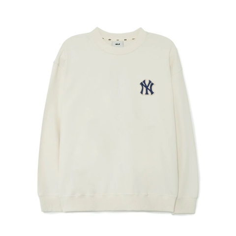 ÁO MLB SWEATSHIRT CLASSIC MONOGRAM BIG LUX OVERFIT SWEATSHIRTS NEW YORK YANKEES WHITE