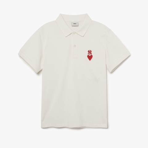ÁO MLB HEART NEW YORK YANKEES WHITE POLO SHIRT