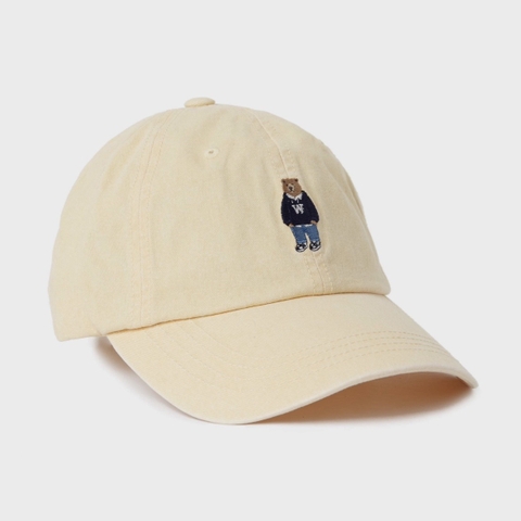 WHOAU Steve Washed Ball Cap - Mũ lưỡi trai, nón kết màu vàng