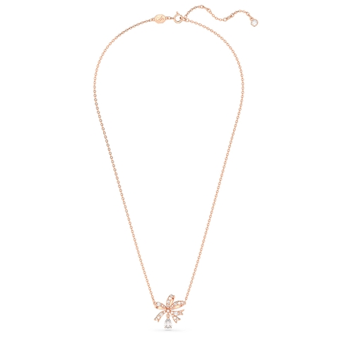 SWAROVSKI Volta necklace (Bow, Small, White, Rose gold-tone plated) - Dây cổ, dây chuyền SWAROVSKI - JEWELRY NECKLACE