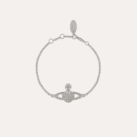 VIVIENNE WESTWOOD Mini Bas Relief Chain Bracelet - Vòng/lắc tay hình quả cầu, phối đá CZ - JEWELRY BRACELETS
