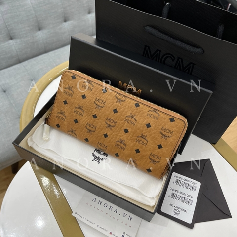 MCM ZIP BROWN VÍ DÀI NÂU