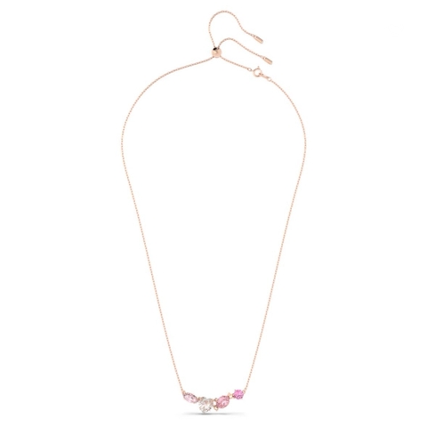 SWAROVSKI Gema 520 pendant (Candy and heart, Pink, Rose gold-tone plated) - Dây chuyền kẹo, tim, LOVE hồng - JEWELRY NECKLACE