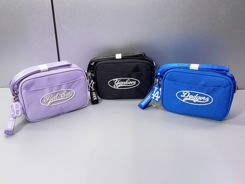 Túi MLB Varsity Camera cross Bag Black/Lavender/Blue - Túi đeo chéo màu đen/tím/xanh