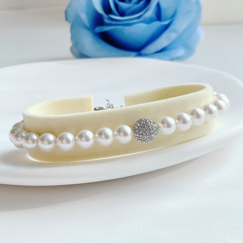 SWAROVSKI Remix Collection strand (White, Rhodium plated) - Vòng/lắc tay ngọc trai pha lê - SWAROVSKI - JEWELRY