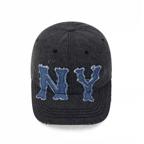MLB Denim Coopers Unstructured Ball Cap New York Yankees NY BLACK - Mũ lưỡi trai, nón kết màu đen