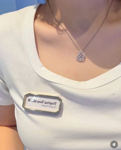 SWAROVSKI Swan pendant (Mixed cuts, WHITE/BLUE/PINK/RED) - Dây cổ, chuyền, đính đá pha lê trắng/xanh/hồng/đỏ, thiên nga - JEWELRY NECKLACE