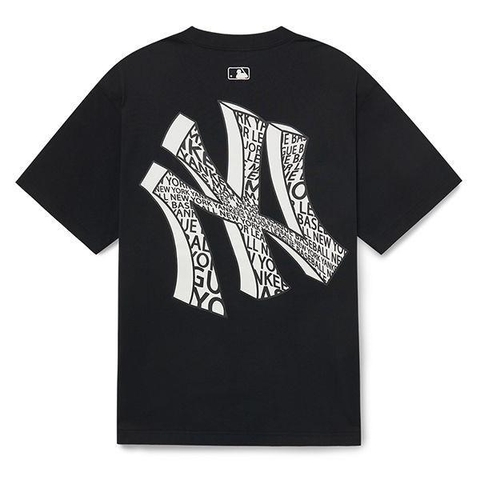 Áo Phông MLB Illusion Clipping NY New York Tshirt 3ATSU2033-50BKS