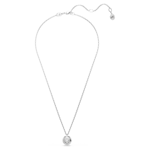 CHÍNH HÃNG - SWAROVSKI Dextera pendant (Round cut, White, Rhodium plated) - Dây cổ, chuyền, pha lê trắng - JEWELRY NECKLACE