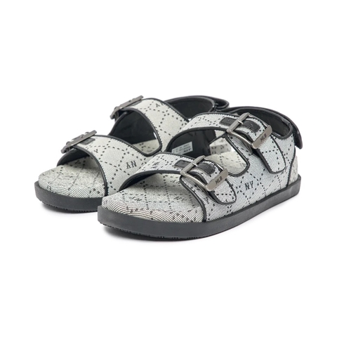 Giày MLB Double sandals jacquard diamond monogram NY Newyork Yankees