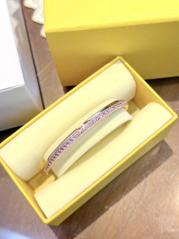 SWAROVSKI Connexus bangle (Round cut, `Love is around`, Pink, Rose gold-tone plated) - Vòng, lắc tay, đính mix pha lê hồng - JEWELRY BRACELET