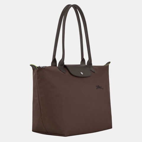 CHÍNH HÃNG - LARGE SIZE - TÚI LONGCHAMP LE PLIAGE GREEN L TOTE BAG - MOCHA/MOKA - Túi xách màu nâu đất, nâu sẫm