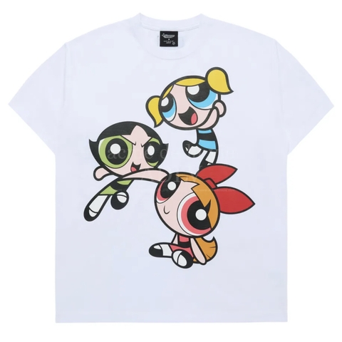 [THE POWERPUFF GIRLS X ADLV] ÁO ADLV BIG PRINTING ARTWORK T-SHIRT WHITE - ÁO THUN NHỮNG CÔ GÁI SIÊU NHÂN - MÀU TRẮNG