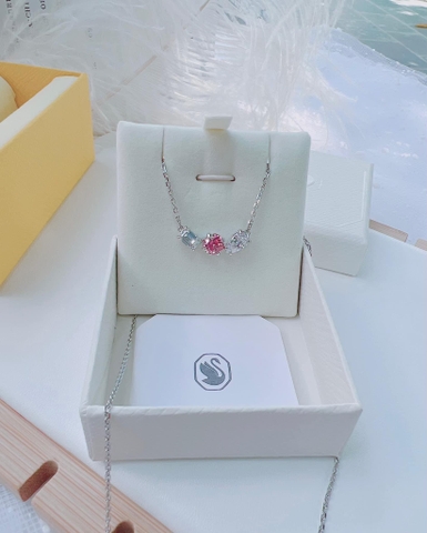 SWAROVSKI Mesmera pendant (Mixed cuts, Pink, Rhodium plated) - Dây cổ, dây chuyền SWAROVSKI - JEWELRY NECKLACE