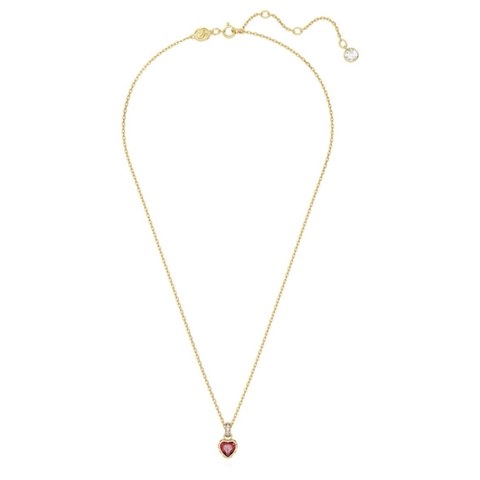 SWAROVSKI Stilla pendant (Heart, Red, Gold-tone plated) - Dây cổ, dây chuyền hình tim màu đỏ hồng - SWAROVSKI - JEWELRY NECKLACE