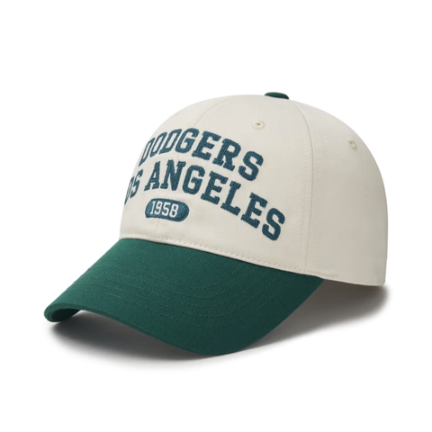 Mũ MLB Lettering color scheme unstructured ball cap Dodgers Los Angeles Green - Mũ lưỡi trai, nón kết phối màu xanh lá