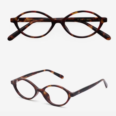 CHÍNH HÃNG - KÍNH MẮT RIETI ERICA - C1 BLACK / C4 LEOPARD - Gọng đen hoặc nâu beo đồi mồi, tròng kính trong suốt