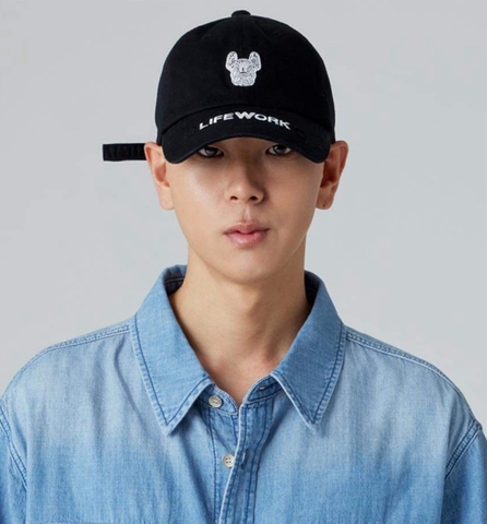 Mũ LIFEWORK Bulldog Ball Cap Black - Mũ, nón kết, lưỡi trai màu đen hình chó